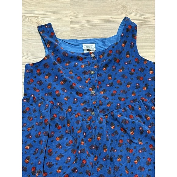 Laura Ashley Floral Corduroy VTG Baggy Jumpsuit Size Medium 80/90s Great Britain - Picture 8 of 15